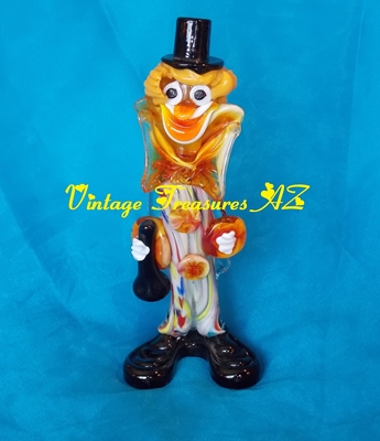 Image for <b><span style='color:purple'> Murano Glass Musician Clown Horn Player Figurine/Sculpture/Statue Vintage 1950s-1960s UNMARKED “Vetro Artistico Veneziano...Made in Murano” </span></b><span style='color:purple'> <b><span style='color:red'>***USPS PRIORITY MAIL SHIPPING INCLUDED – DOMESTIC ORDERS ONLY!***</span></b><span style='color:purple'>